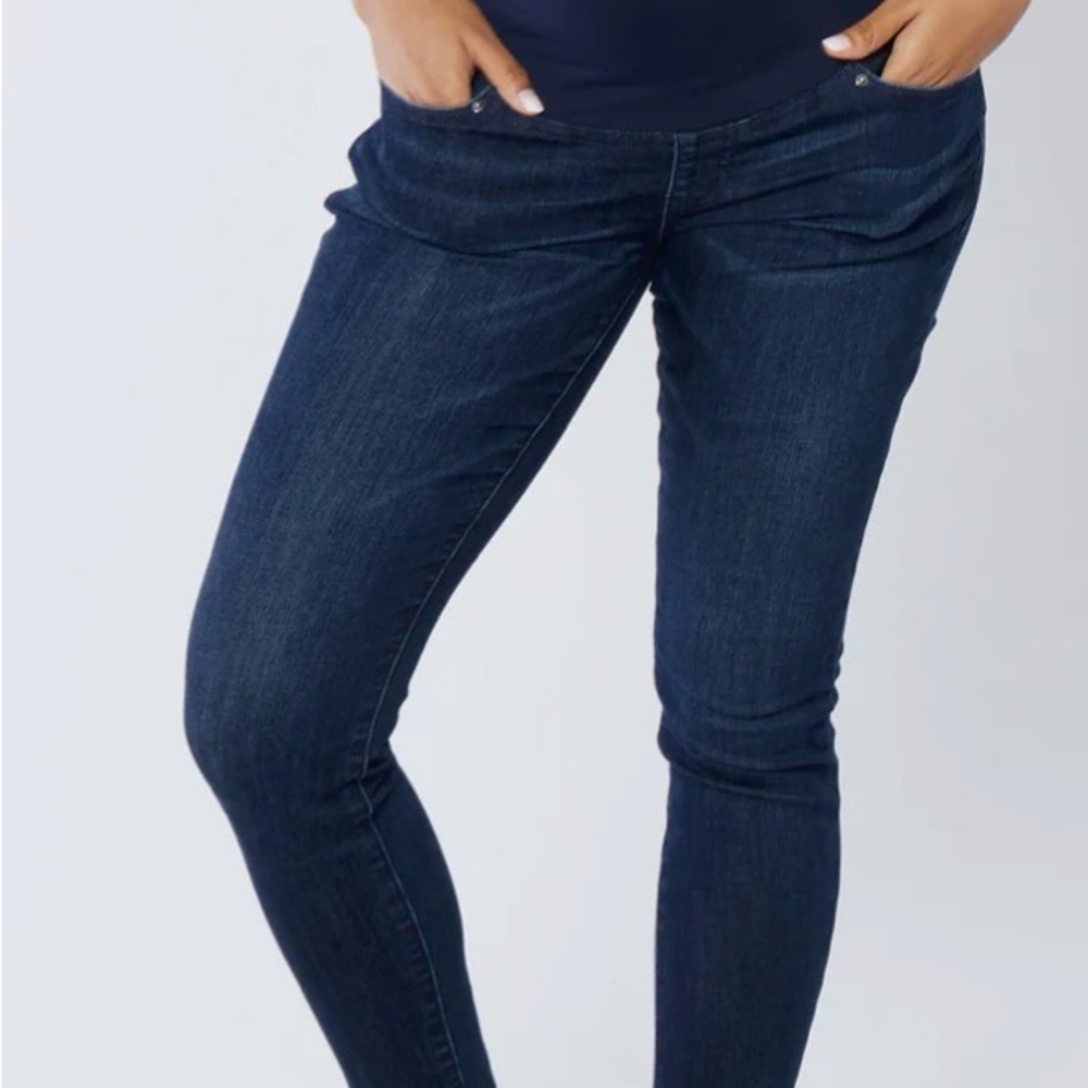 Ingrid and Isabel maternity skinny jeans with crossover panel